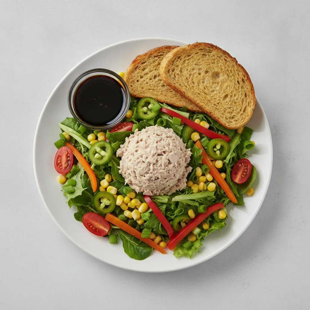 South by Southwest, Albacore Tuna Salad, Balsamic Vinaigrette, GF Bread