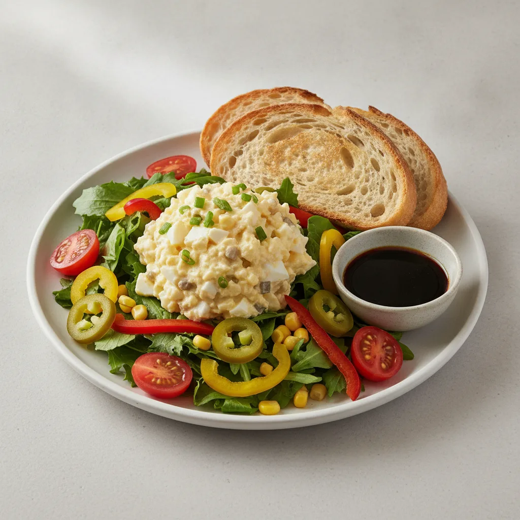 South by Southwest, Japanese Style Egg Salad, Balsamic Vinaigrette, Sourdough