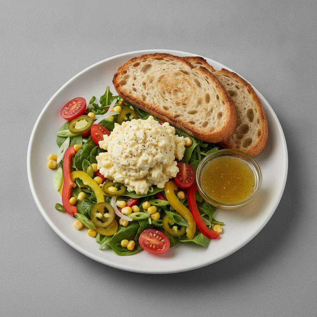 South by Southwest, Japanese Style Egg Salad, Lemon Herb Vinaigrette, Sourdough