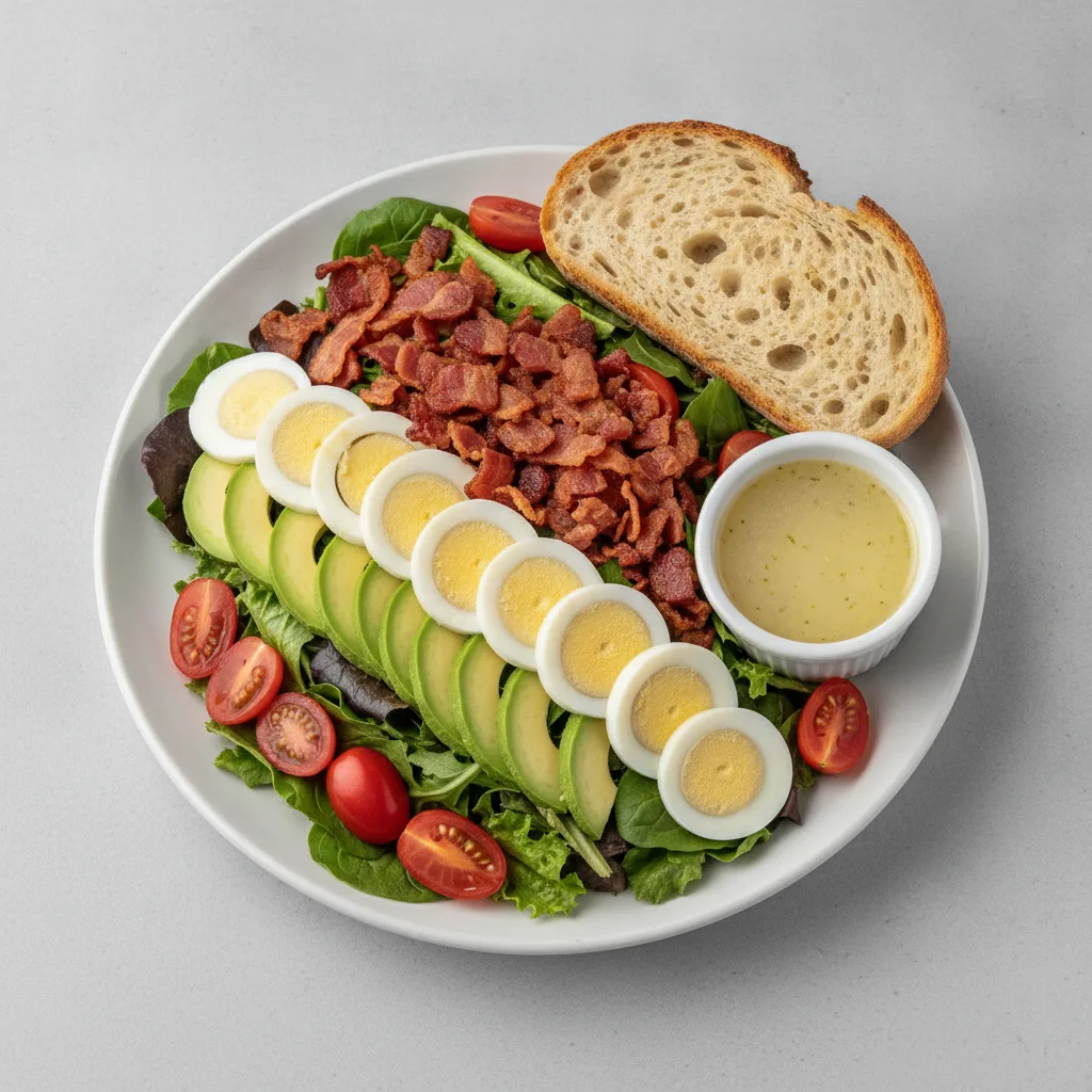Proper Cobb, Lemon Herb Vinaigrette, Sourdough