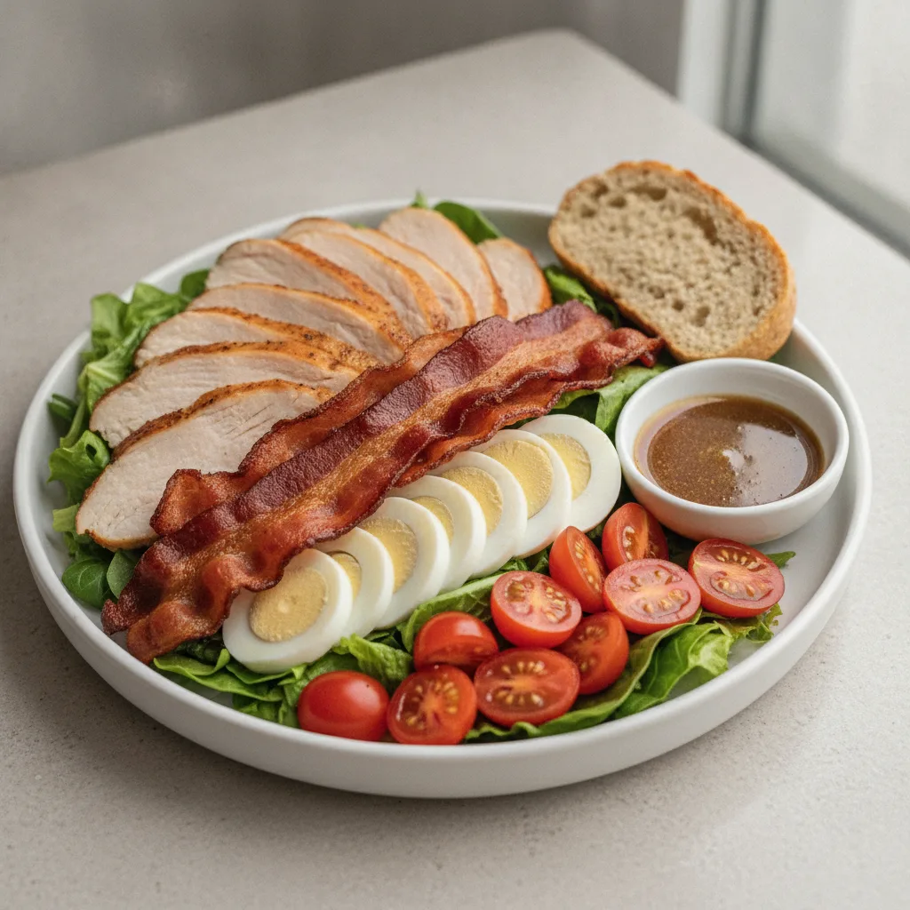 Proper Cobb, Fresh Roasted Turkey, Balsamic Vinaigrette, GF Bread