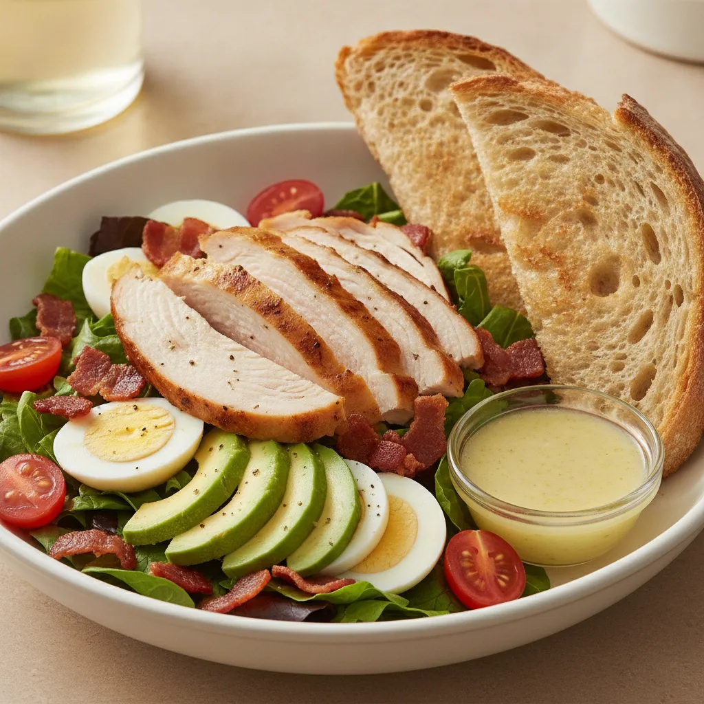 Proper Cobb, Fresh Roasted Turkey, Lemon Herb Vinaigrette, Sourdough