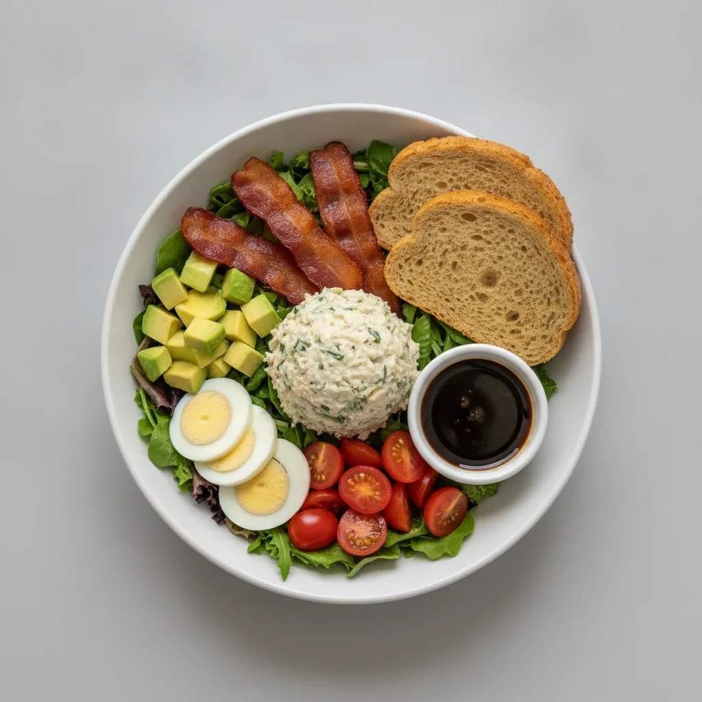 Proper Cobb, Herb Chicken Salad, Balsamic Vinaigrette, GF Bread