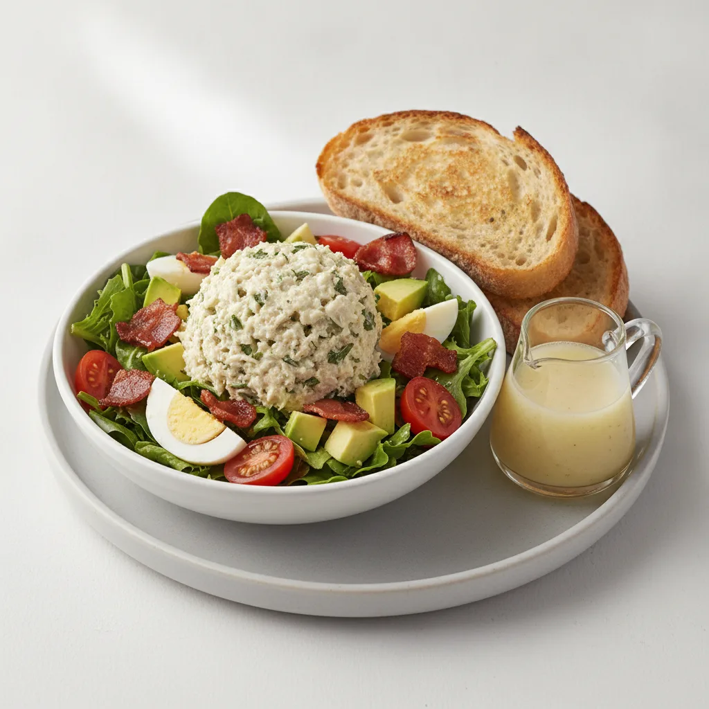 Proper Cobb, Herb Chicken Salad, Lemon Herb Vinaigrette, Sourdough