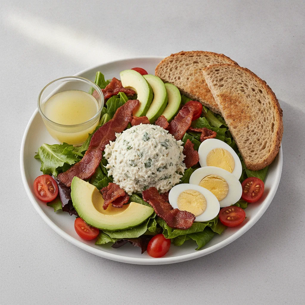 Proper Cobb, Herb Chicken Salad, Lemon Herb Vinaigrette, GF Bread