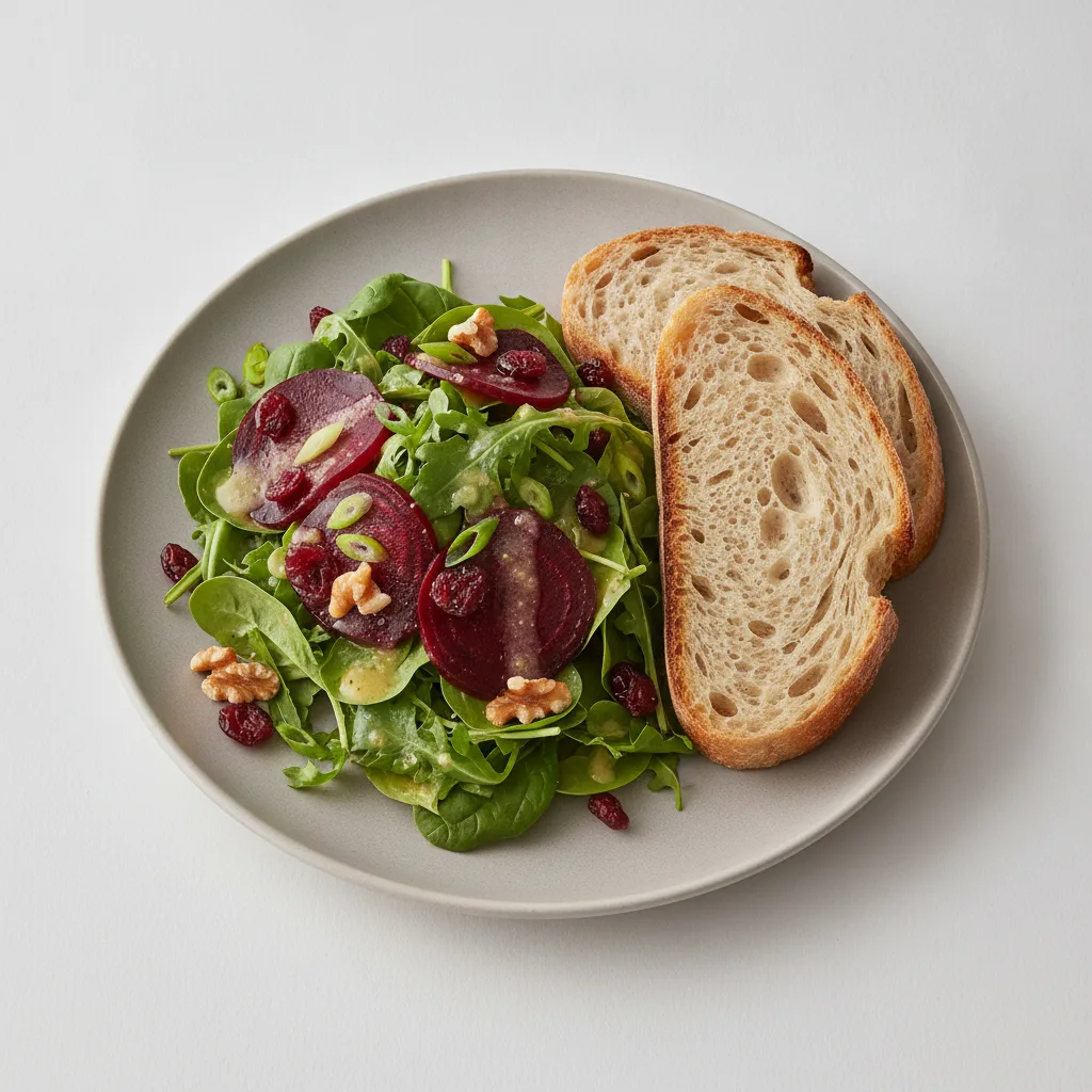 Fresh Beet and Lemon Herb Vinaigrette, Sourdough