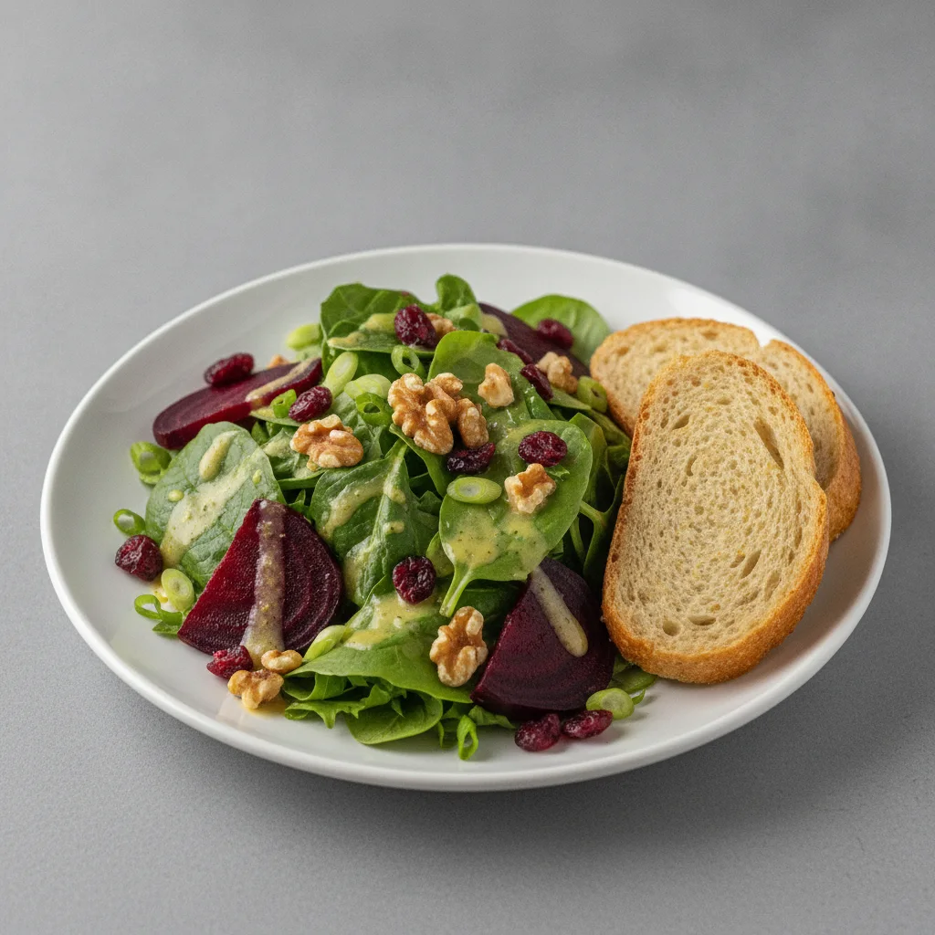 Fresh Beet and Lemon Herb Vinaigrette, GF Bread