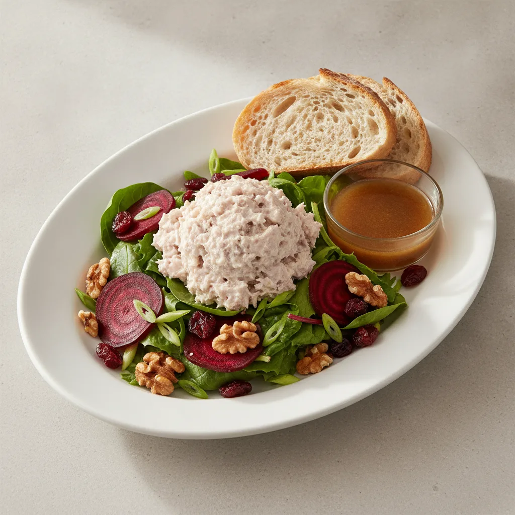 Fresh Beet and Albacore Tuna Salad, Balsamic Vinaigrette, Sourdough