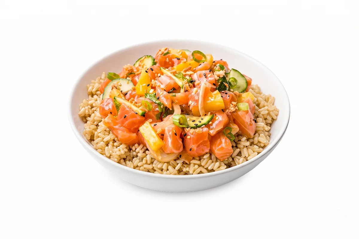 Yuzu Ponzu Salmon Bowl (Regular) — Brown Rice
