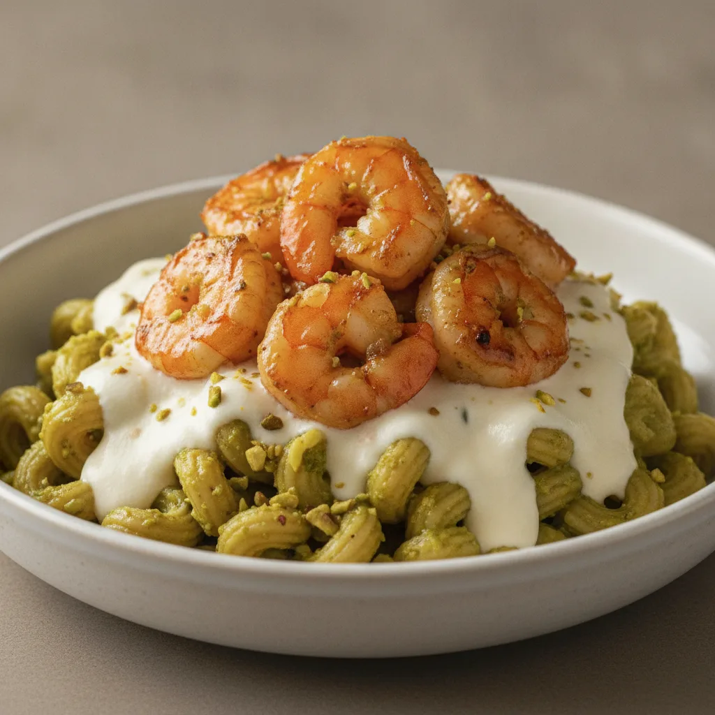 Shrimp Coconut Pistachio Pasta