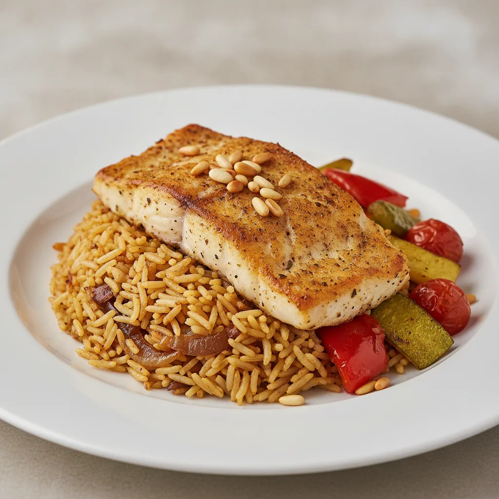 Sayadia (Baked Fish & Spiced Rice)