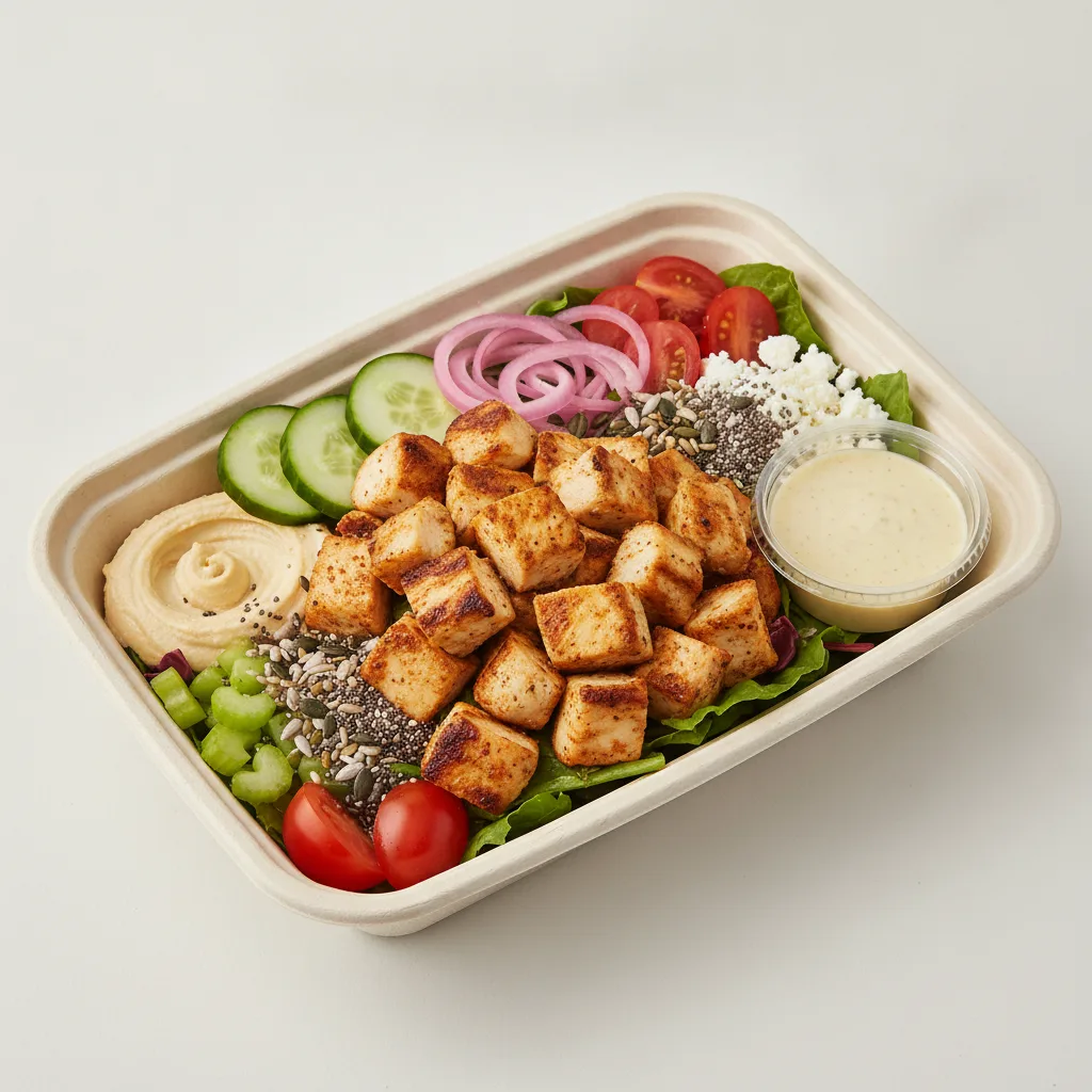 Mediterranean Mix Salad Tray - Chicken