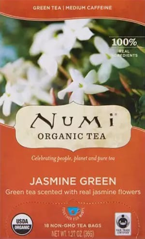 Numi Organic Tea, Jasmine Green, 18ct box Numi Organic Tea, Jasmine Green, 18ct box