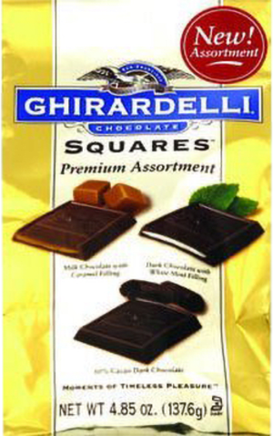Ghirardelli Premium Chocolate Assortment, 4.85 oz, mixed bag Ghirardelli Premium Chocolate Assortment, 4.85 oz, mixed bag