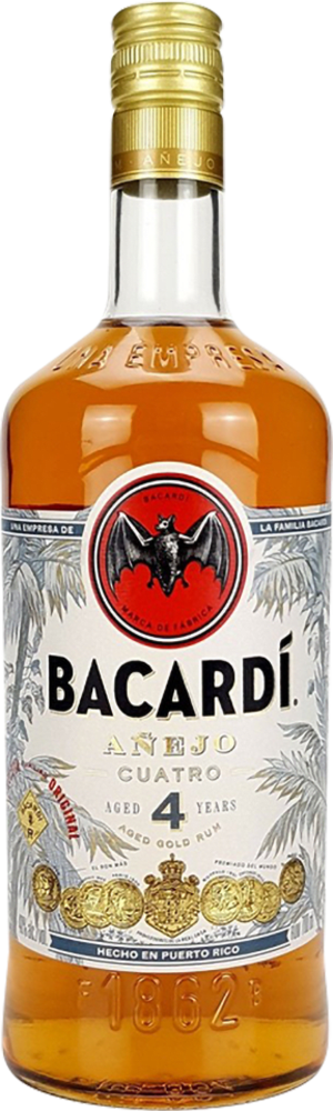 Bacardi, Rum Añejo Cuatro 4yr 80, 750ml Bacardi, Rum Añejo Cuatro 4yr 80, 750ml