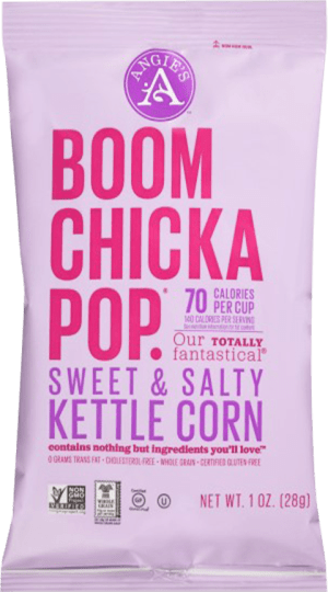 Angie's BOOMCHICKAPOP Popcorn, Sweet & Salty Kettle Corn, 1.00oz Angie's BOOMCHICKAPOP Popcorn, Sweet & Salty Kettle Corn, 1.00oz