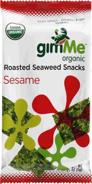 GimMe Organic Roasted Seaweed, Toasted Sesame, 0.17 oz GimMe Organic Roasted Seaweed, Toasted Sesame, 0.17 oz