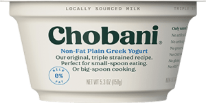 Chobani Greek Yogurt, Non-Fat Plain 5.3 oz Chobani Greek Yogurt, Non-Fat Plain 5.3 oz