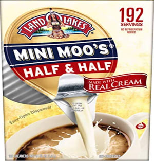 Land O Lakes Mini Moo's Half & Half, 54 oz, 192ct cups Land O Lakes Mini Moo's Half & Half, 54 oz, 192ct cups