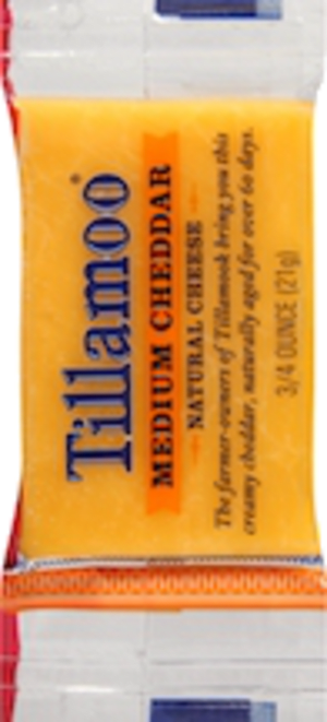 Tillamook, Medium Cheddar, 0.75 oz, 10 ct bag Tillamook, Medium Cheddar, 0.75 oz, 10 ct bag