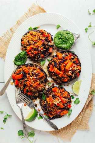 Quinoa and Vegetable Stuffed Portobello Mushroom