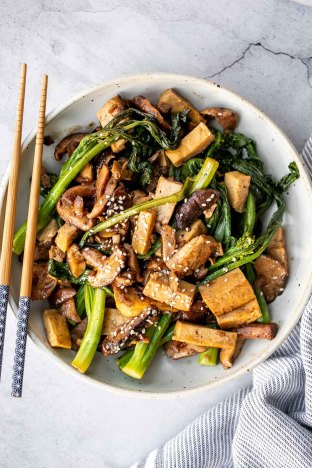 Tofu and Mushrooms
