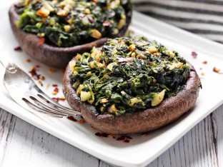 Vegan Stuffed Portobello Mushroom
