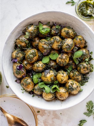 Roasted Baby Potatoes with Housemade Pistou