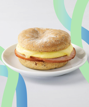 Gluten Free Bacon Egg and Cheese on a Gluten Free Bagel