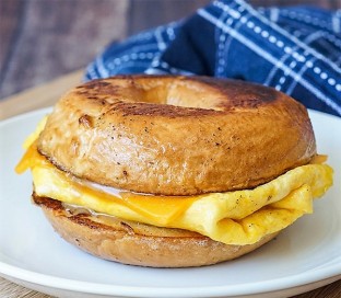 Gluten Free Egg and Cheese on Gluten Free Bagel