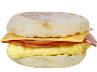 Ham Egg and Cheese on English Muffin