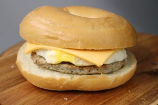 Sausage Egg and Cheese on Bagel