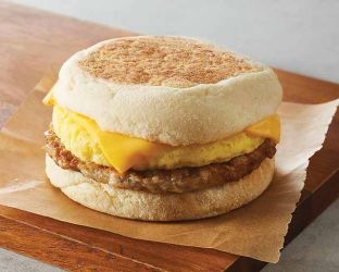 Sausage Egg and Cheese on English Muffin