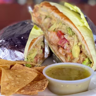 Carnitas Torta with Chips & Salsa