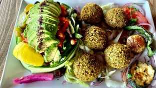 Gluten Free Vegan Falafel Entree Salad (No Cheese) Gluten Free Vegan Falafel Entree Salad (No Cheese)