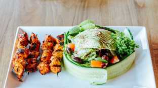 Gluten Free Halal Certified Chicken Shish Kebab Entree Salad Gluten Free Halal Certified Chicken Shish Kebab Entree Salad