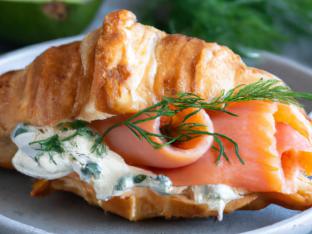 Smoked Salmon Avocado Croissant
