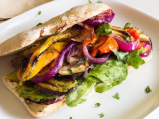 Vegan Grilled Veggie Sandwich & Side Salad Combo Vegan Grilled Veggie Sandwich & Side Salad Combo