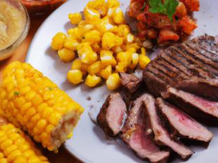 Grilled Flank with Fire Grilled Corn Salsa and Roasted Potatoes [21 oz]