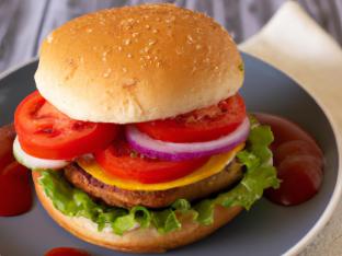 Veggie Burger with Ketchup