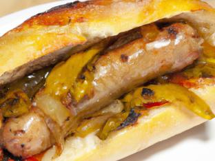 Beyond Sausage Pepper & Onion Sandwich