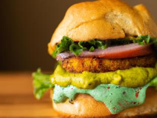 Gluten Free Veggie Burger with Pesto Mayo