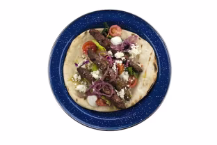 Beef Pita with Rotisserie Potatoes