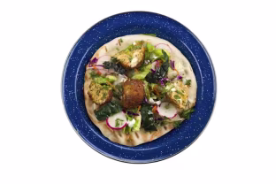 Vegetarian Pita with Rotisserie Potatoes