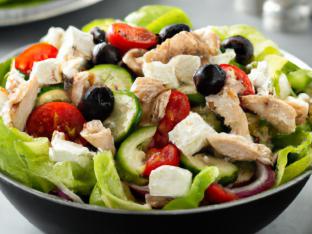 Chicken Gyro Meat Greek Salad
