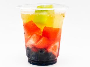 Jasmine Green Super Fruit Tea with Lychee Jelly [Half Sweet]