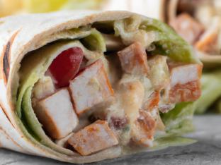 Grilled Chicken Caesar Wrap With Market Green Grilled Chicken Caesar Wrap With Market Green