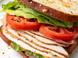 Turkey Club With Turkey Bacon With Market Green Turkey Club With Turkey Bacon With Market Green