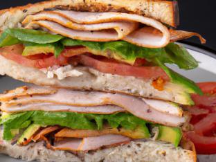 Gluten Free Turkey Club With Turkey Bacon With Market Green Gluten Free Turkey Club With Turkey Bacon With Market Green