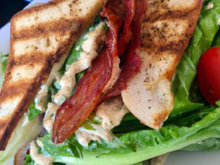 Turkey Club With Turkey Bacon With Caesar Salad Turkey Club With Turkey Bacon With Caesar Salad